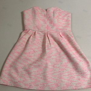 Tweed dress with pink neon detail - new with tags